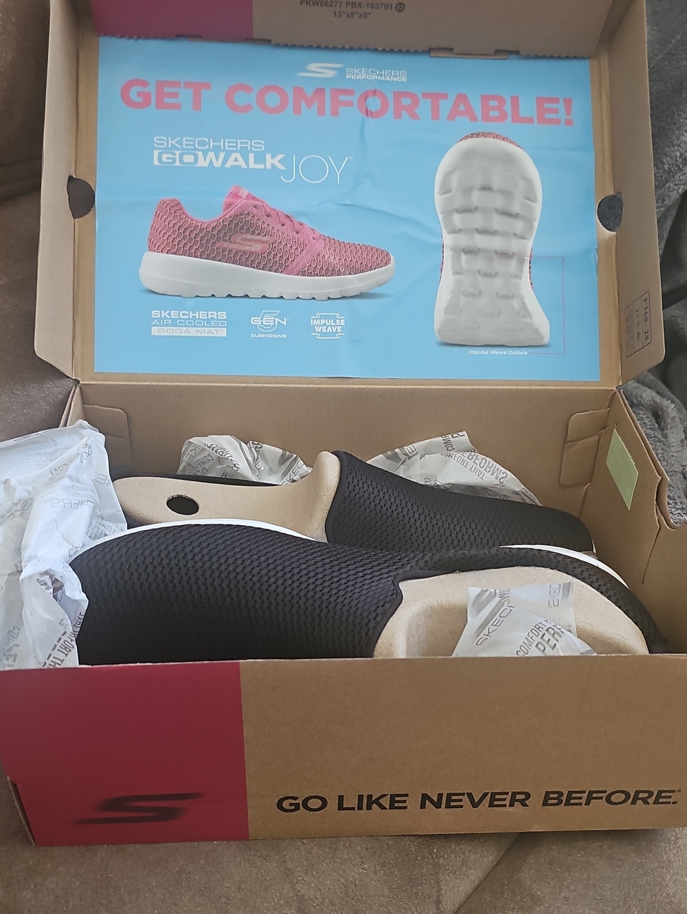 Skechers Black Slip-On Mesh Sneakers